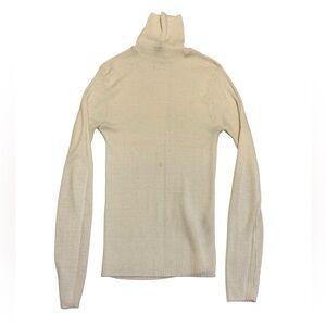 Vintage Jacobson's Cream Ribbed Turtleneck Sweater | Made in USA | Size L